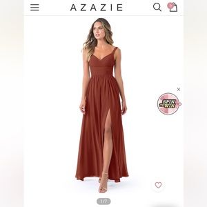Azazie Chanel Terracotta Bridesmaid Dress